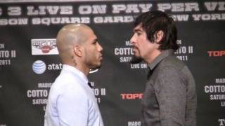 Cotto vs Margarito II press conference [upl. by Hamrnand817]