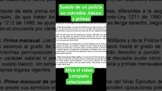 Sueldo de un policía en colombia policia aspirante policianacional policiadecolombia viralvideo [upl. by Rosalie747]