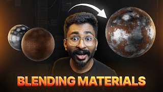 How to blend 2 material in 1 object in Blender  BMS EP10  தமிழ் [upl. by Vasta374]