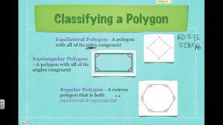 Lesson 16 Geometry  Classifying Polygons [upl. by Nahguav]