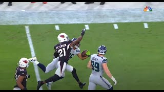 Tyler Lockett Amazing One Handed Catch on Opening Play [upl. by Imekawulo]