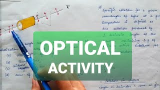 OPTICS  Optical activity  Specific Rotation [upl. by Keithley172]