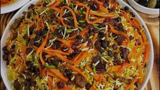 Afghanische Essen  Qabuli palaw  طرز تهیه قابلی ‌پلو افغانی ازبکی￼ [upl. by Aldo]