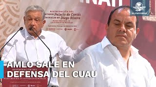 Abuchean a Cuauhtémoc Blanco en Morelos y AMLO sale a su defensa [upl. by Hale]