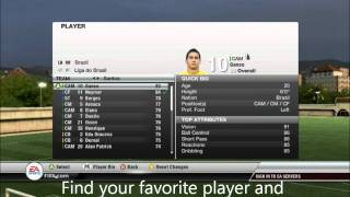 Fifa 12 how to change your arena player [upl. by Jarid]