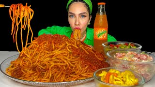 MUKBANG ASMR SPAGHETTI 🍝 موکبانگ ماکارونی اسپاگتی [upl. by Atsirk]