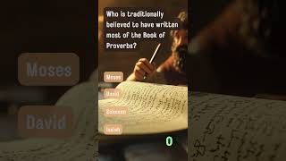 Book of Proverbs quiz biblegames quiz bibletrivia learnthebible [upl. by Towers944]