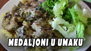 SVINJSKI FILE u umaku od gljiva l PORK TENDERLOIN in Creamy Mushroom Sauce and Pasta [upl. by Vonni]