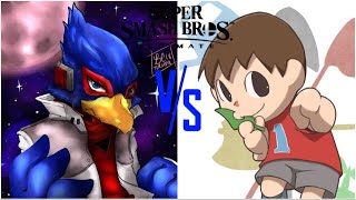 Super Smash Bros Ultimate Falco vs Villager [upl. by Akirahs]