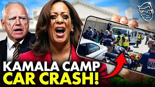 🚨Kamala’s Campaign Motorcade CRASHES Blood and Broken Bones Everywhere  VP ABANDONS The Victims [upl. by Nylavad]