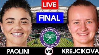 Jasmine Paolini vs Barbora Krejcikova Live Streaming  Wimbledon 2024  Paolini vs Krejcikova Live [upl. by Darice]