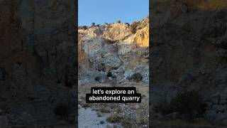 Lets explore an abandoned quarry beautiful rare calcite shorts quarry minerals geology [upl. by Peih]