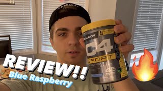 C4 Sport Pre Workout Powder Blue Raspberry Review  C4 PreWorkout Review [upl. by Hamrah200]