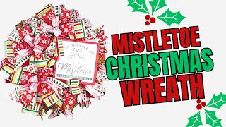 Deco Mesh Christmas Wreath and Bow Tutorial  Under The Mistletoe [upl. by Auqinimod]