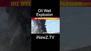 Oil Well Explosion amp Fire In Western North Dakota [upl. by Hnahym]