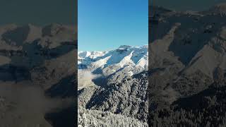 Winter Scene in Samoëns and the Grand Massif Ski Area mountains samoens skiing travel [upl. by Airot]