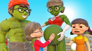 Nick Spider and Mini Zombies Fight Zombie Hulk  Scary Teacher 3D Hero Animation [upl. by Elatnahc]