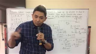 Menghitung Present Value Simple interest [upl. by Sitnerp]