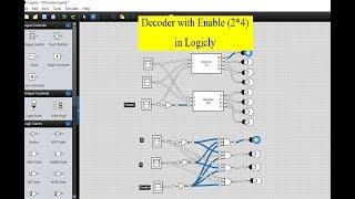 Decoder with Enable 24 in logicly [upl. by Yetti]