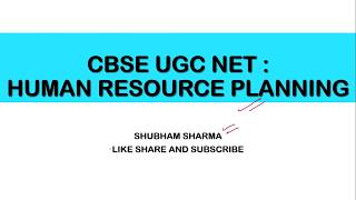 CBSE UGC NET  HR PLANNING  LABOUR LAWS PAPER 2 [upl. by Ynots112]