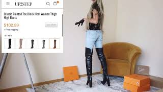 UP2STEP BIG HAUL OF BOOTS  THIGH HIGH BOOTS  KNEE HIGH BOOTS [upl. by Dominy685]