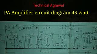 PA amplifier circuit diagram 45 watt [upl. by Rochella]