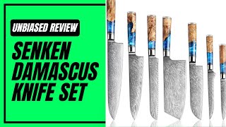 SENKEN Damascus Knife Set Review Why I Recommended to Buy It [upl. by Nochur]