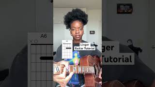 Linger  Guitar TutorialChords 🎸 beccasmelodies shorts shortvideo royelotis [upl. by Nilrev]