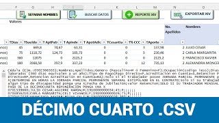 Reporte CSV décimo cuarto en minutos desde plantilla Excel🕜⏳💲 [upl. by Hajar]