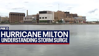 Hurricane Milton storm surge projections for Tampa Bay area [upl. by Wehner]