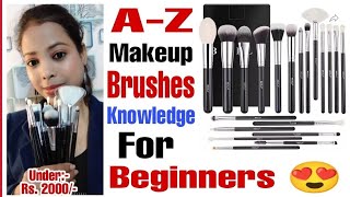 Affordable Makeup Brushes Under Rs2000😱 Makeup Brushes amp Their Uses For Beginners 😍✅ [upl. by Dragoon706]