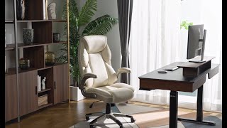 Faux Leather Office ChairEureka Ergonomic [upl. by Ahtnama]