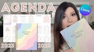 DISEÑA tu propia AGENDA EN CANVA 2023 [upl. by Agnese]