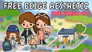 ✨ Free ✨ Beige Aesthetic Inspired🪴🍼 Toca Boca Free House Ideas 😍 TOCA GIRLZ [upl. by Eelessej569]