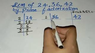 Lcm of 24 36 42  by prime factorization  in UrduHindi [upl. by Jelsma]