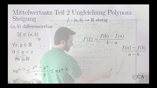 Mittelwertsatz Teil 2 Aufgabe Ungleichung Polynom Steigung Analysis [upl. by Oicnedurp]