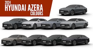 2024 Hyundai Azera  All Color Paint Options  Images  AUTOBICS [upl. by Haonam]