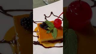 Leche Flan with fruits dessert flan lecheflan sweet [upl. by Adanar340]