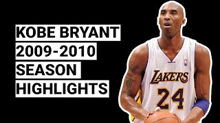 Kobe Bryant 20092010 Season Highlights  BEST SEASON [upl. by Robbie]