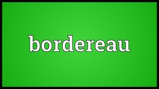 Bordereau Meaning [upl. by Hanforrd]