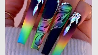 ɴᴇᴏɴ ᴀʙꜱᴛʀᴀᴄᴛ ʙᴜᴛᴛᴇʀꜰʟʏ blooming marble Pigment Nail art tutorial part 2 [upl. by Serra]