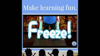 Thanksgiving Kids Freeze Dance  Reading Fluency Pool Noodles [upl. by Shoshanna]