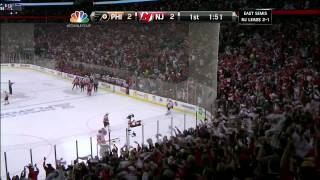 Marek Zidlicky Goal 5612 Flyers  Devils NHL Playoffs [upl. by Einahpehs85]