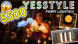 500 YESSTYLE FAIRY LIGHT HAUL Christmas Gift Ideas from YesStyle 2018 [upl. by Aihsela]