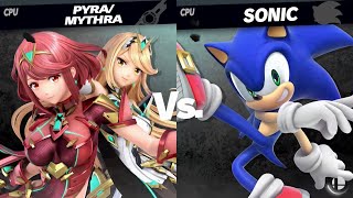 Super Smash Bros Ultimate  PyraMythras Revenge against Sonic [upl. by Pentha35]