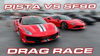 Why the future of Super Cars is ELECTRIC  Ferrari Pista vs SF90 Stradale Drag Race [upl. by Albertina]