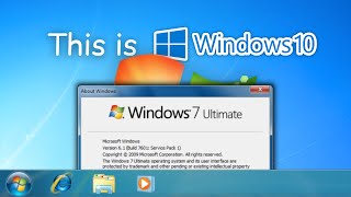 Windows 10 but it looks like Windows 7 Windows 10 22H2 to 7 Update 2 [upl. by Matronna20]