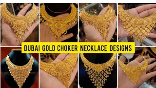 Dubai gold choker necklace designs  choker necklace designs  gold choker necklace with price [upl. by Idaline]