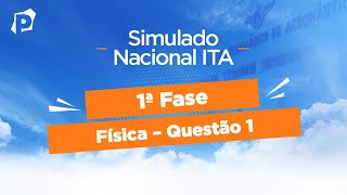 Simulado Nacional ITA  Resoluções  1ª fase  Física  Questão 1 [upl. by Oedama]