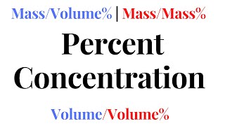 PERCENT CONCENTRATION [upl. by Yelram]